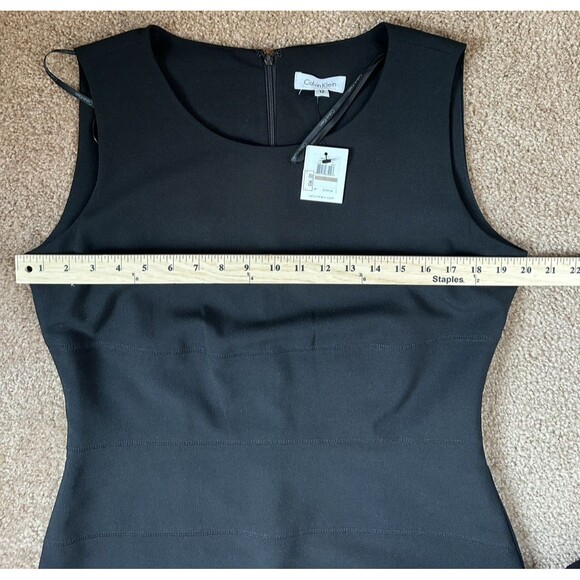 CALVIN KLEIN Sheath Dress Black Sleeveless  Womens Sz 12 NWT Classic - Picture 11 of 16
